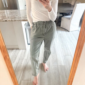 Universal Thread Olive Green Paperbag Waist Jogger Pants Size 12